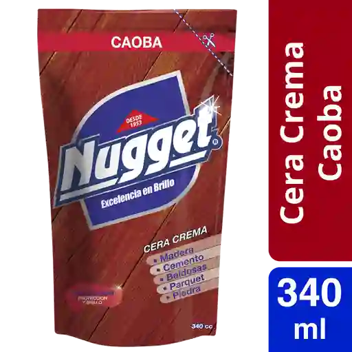 Nugget Cera para pisos en Crema Caoba repuesto 340ml