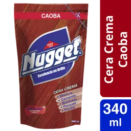 Nugget Cera para pisos en Crema Caoba repuesto 340ml
