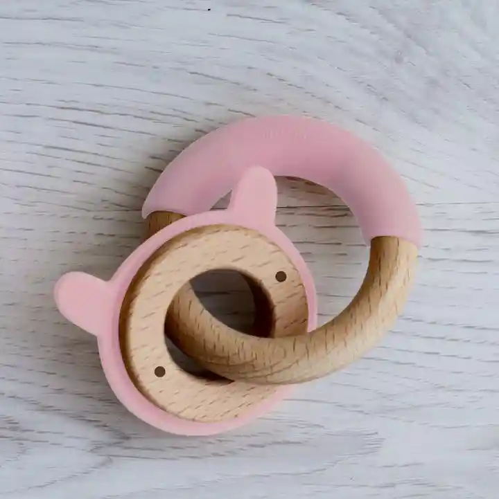 Silicone + Wood Teether