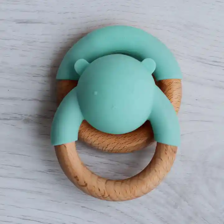 Silicone + Wood Teether Set