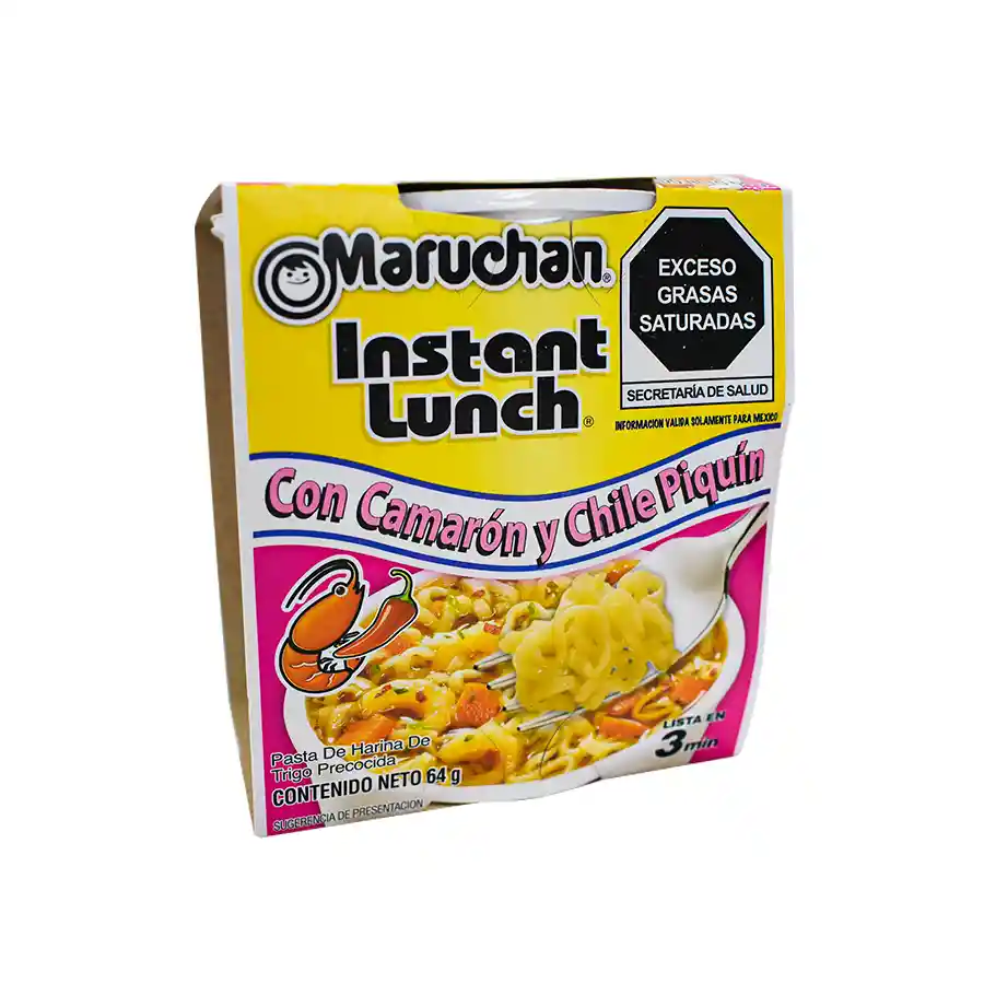 Maruchan Pasta Precocida Sabor Camarón Y Chile Piquín 64G