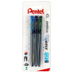 Pentel Set De Boligrafos Roller Ener Gel Makkuro Fancy 3