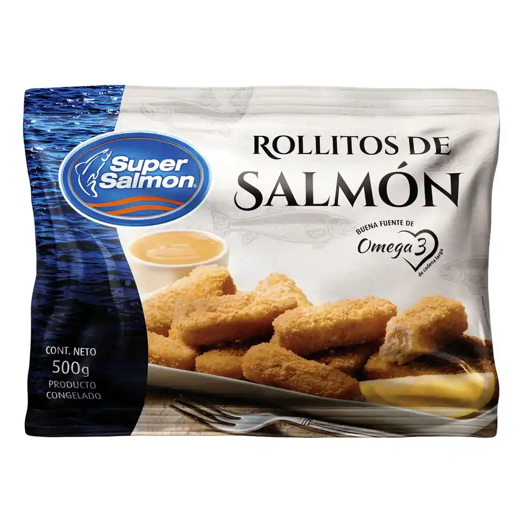 Super Salmón Apanado Rollitos