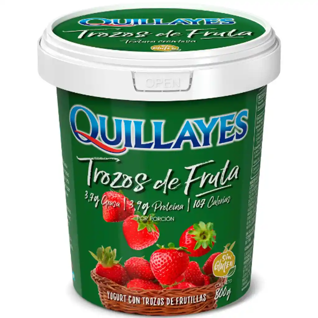 Quillayes Yoghurt Trozos Frutillas Pote 