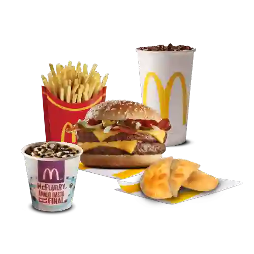 1 McCombo Doble Cuarto Bacon + McFlurry Oreo + Empanada