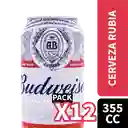 Budweiser Cerveza Lata Pack 12 X 355Ml