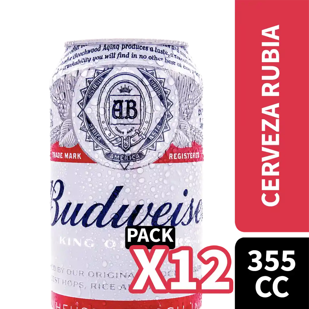 Budweiser Cerveza Lata Pack 12 X 355Ml