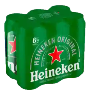 Heineken Cerveza 470Cc Lata X6