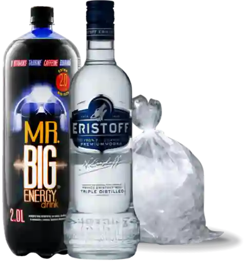 Eristoff Vodka Original 1000Cc + Mr.Big 2 Lts. + Hielo