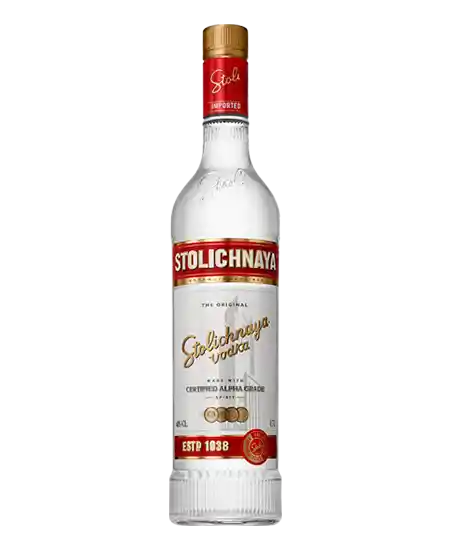 Stolichnaya Vodka . 750Cc + Bebida/Néctar 1.5 Lt.+ Hielo 1 Kg.