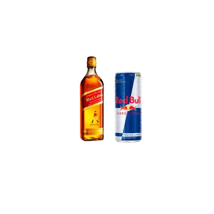 Johnnie Walker Whisky Red Label 200Cc + Red Bull 250Cc