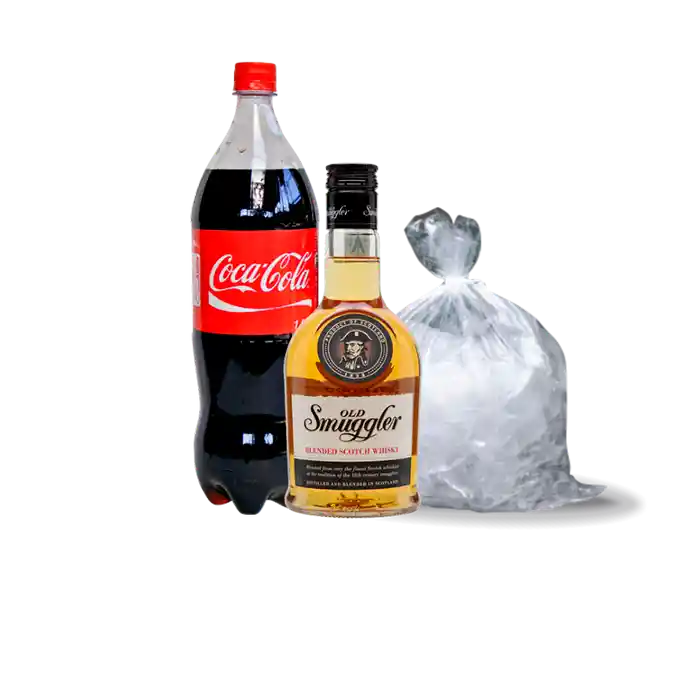 Whiskey Smuggler 750Cc + Bebida 1.5 Lt + Hielo