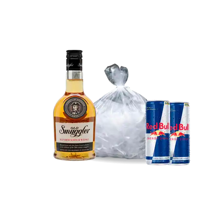 Whiskey Smuggler 750Cc + 2 Red Bull 250Cc + Hielo