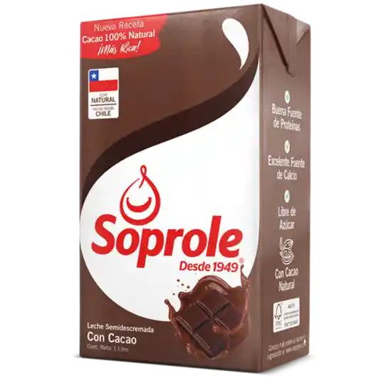 Soprole Leche Enterachocolate 1 Lt.