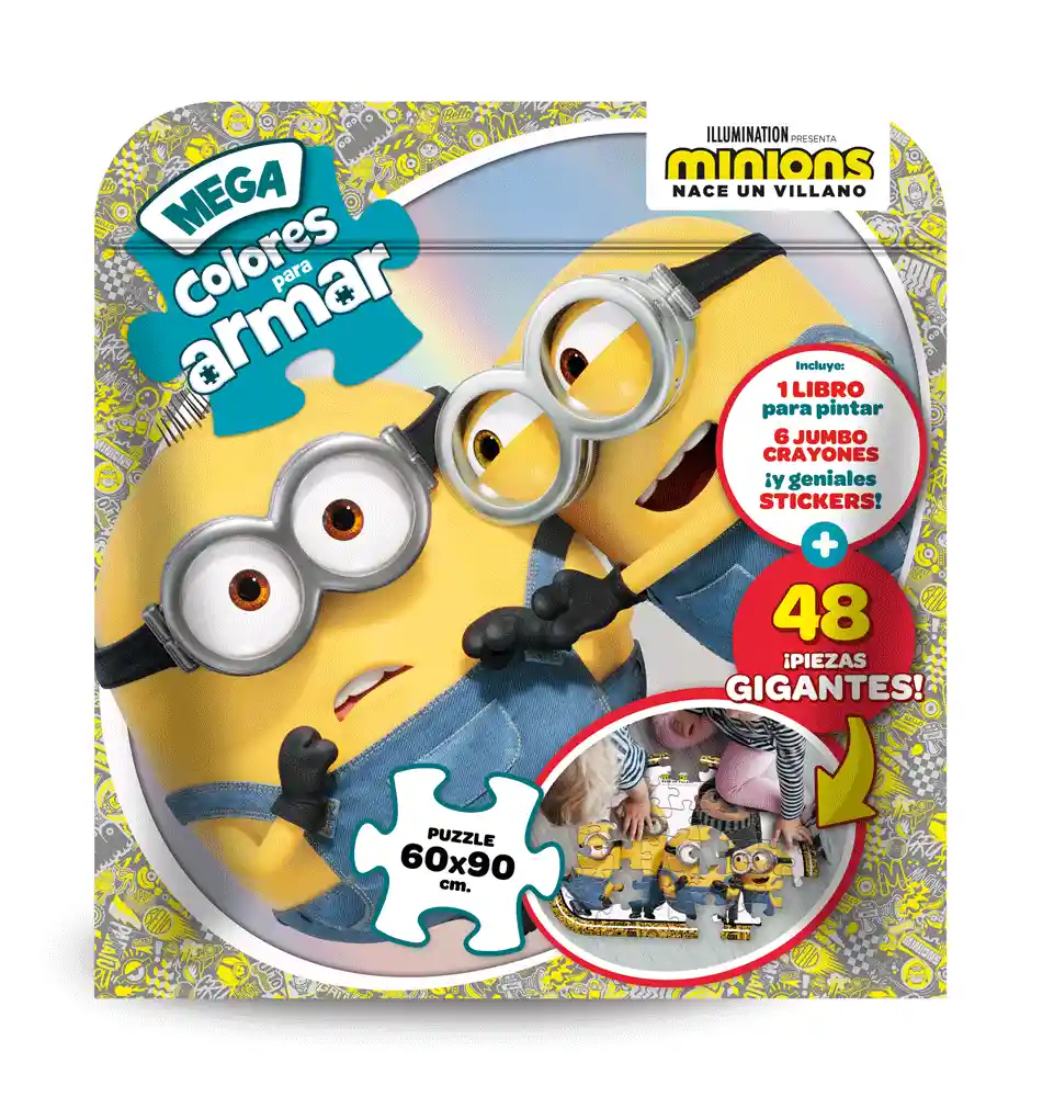 Libro Para Pintar Minions Más Puzzle Gigante