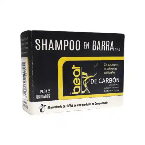 Beat® Shampoo Solido Carbon 55 G Pack 2 Unid