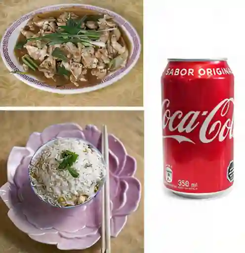 Pollo Mongoliano C/ Chaufán + Bebida