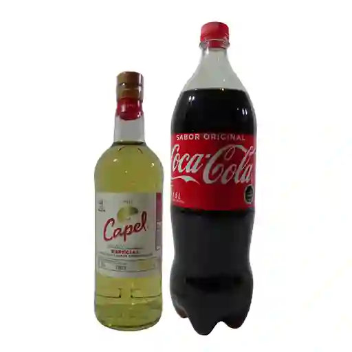 Promo: Pisco Capel 35° 750cc + Bebida Coca Cola 1.5Lt