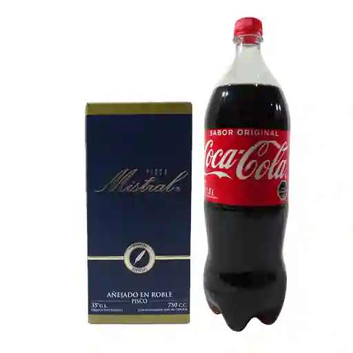 Mistral Promo: Pisco 35° 750Cc + Bebida Coca Cola 1.5Lt