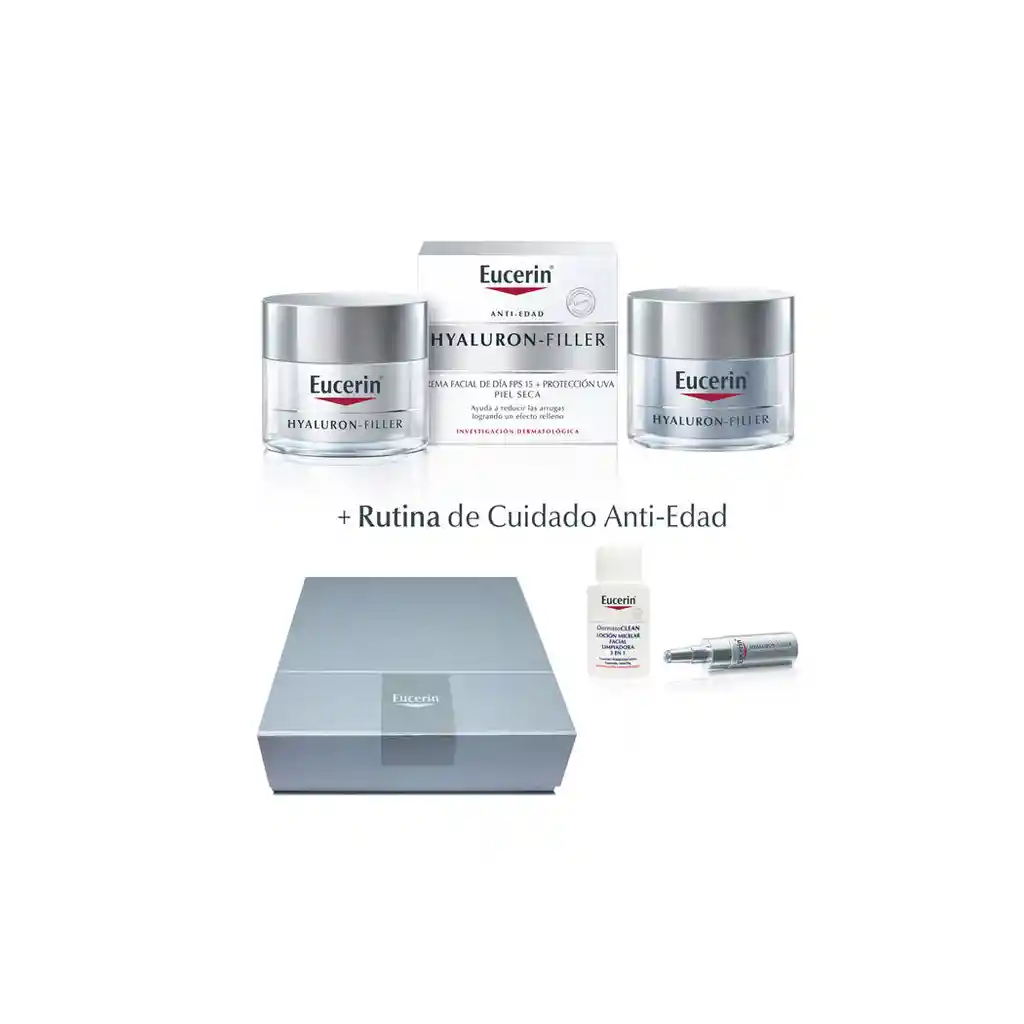 Eucerin Pack Antiarrugas Hyaluron Filler Rutina Dia Y Noche Pie