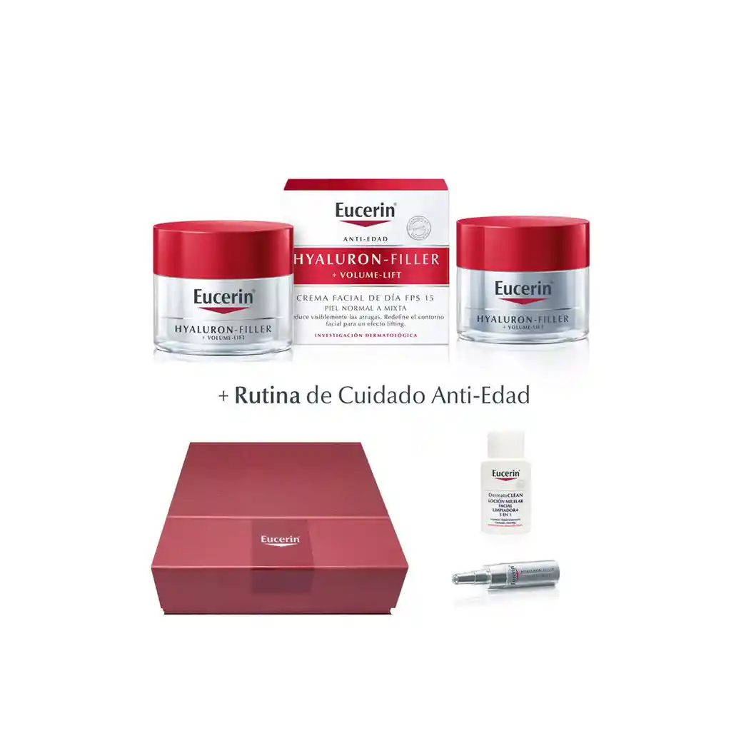 Eucerin Pack Antiarrugas Volume Filler Rutina Dia Y Noche Piel