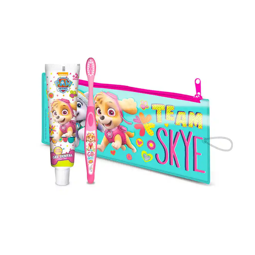 Gelatti: Estuche Gel Dental Tutti Frutti Y Cepillo Versión Skye