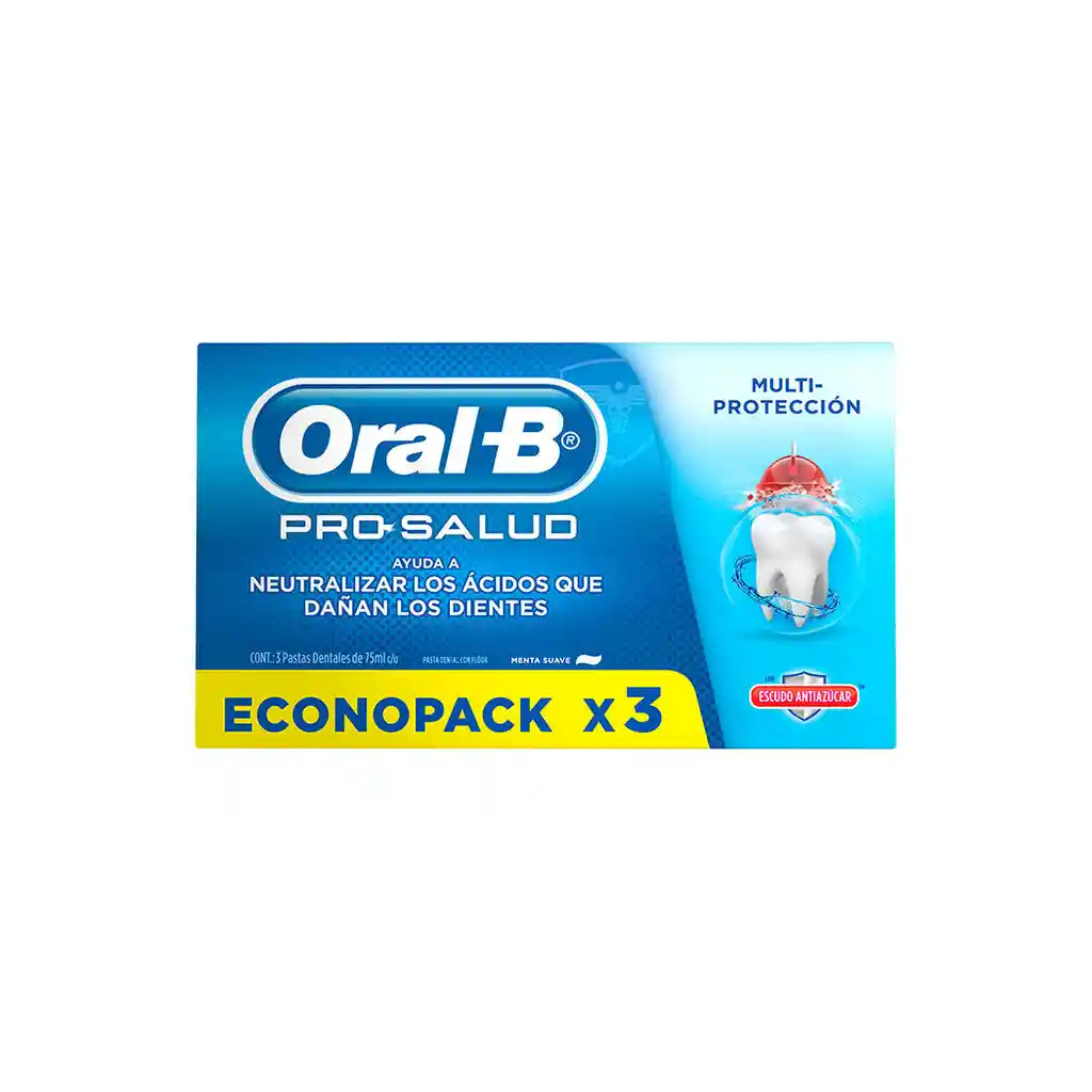 Oral-B : Pack De Pasta Dental Pro-Salud Con Escudo Antiazu