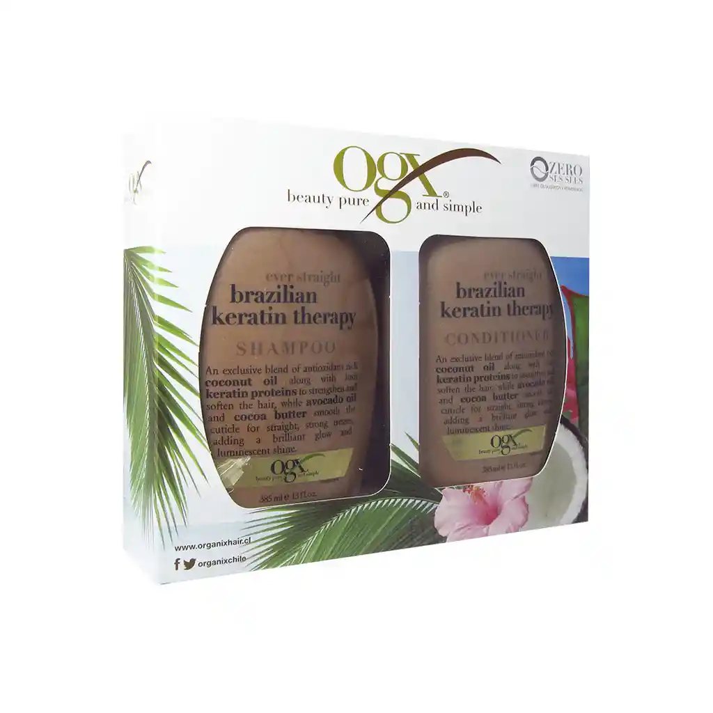 Organix: Pack Shampoo Y Acondicionador De Aceite Brazilian