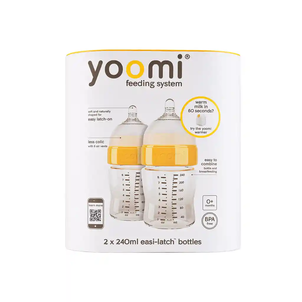 Yoomi: Pack De Mamaderas Easi Latch De 240Ml Cada Una