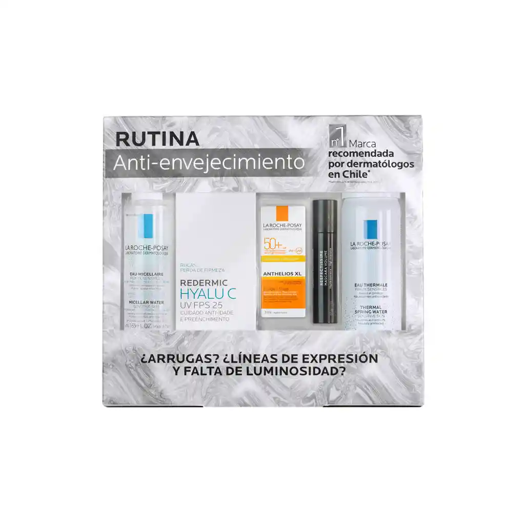 La Roche Posay: Pack Tratamiento Anti- Arrugas Redermic Uv + Min