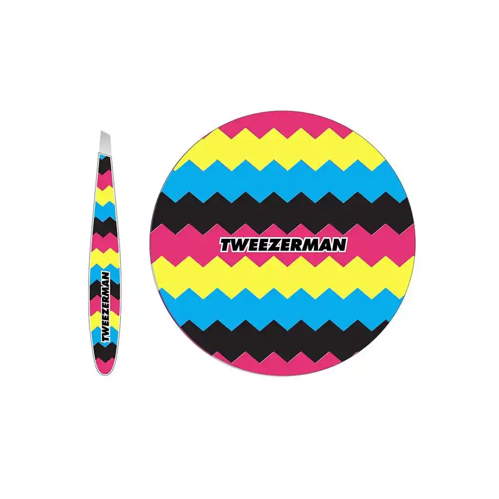 Tweezerman: Set Espejo Con Pinza Diseño Zigzag