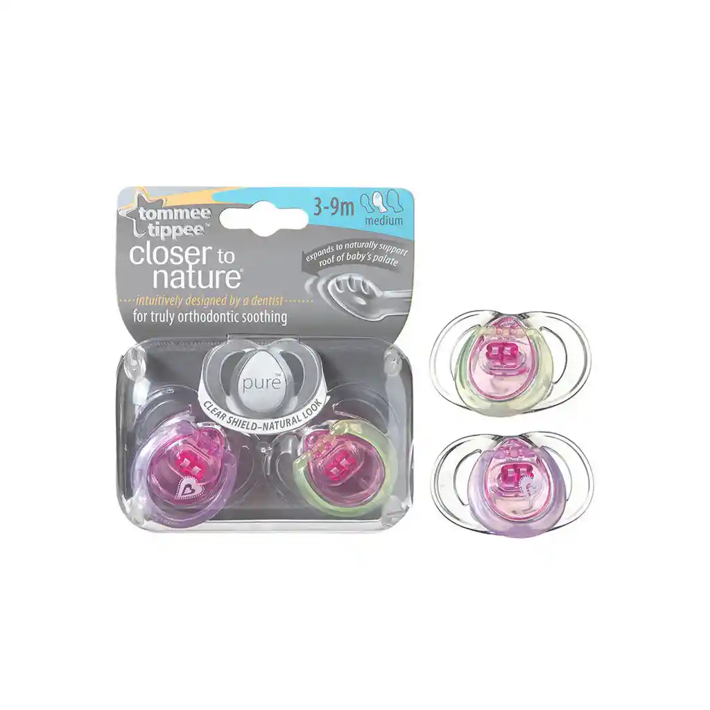 Tommee Tippee: Chupete Silicona 2 Uni    (3-9M)
