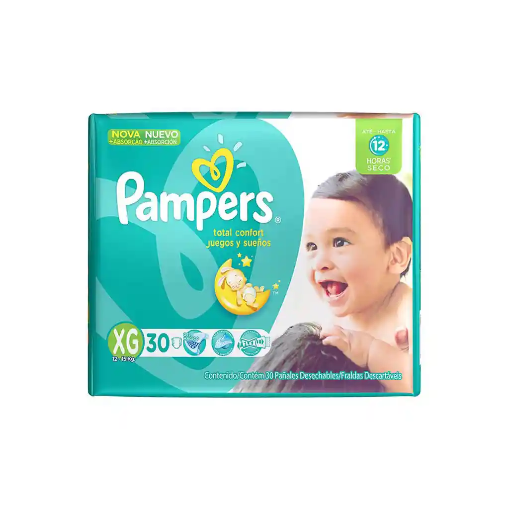 Pampers Panales Juegos Y Suenos Talla Xg De 30 Unidades