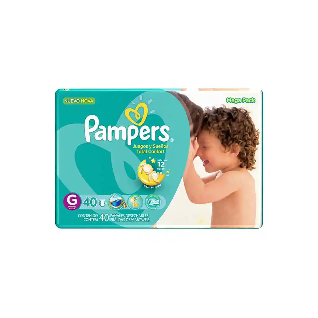 Pampers Panales Juegos Y Suenos Talla G De 40 Unidades