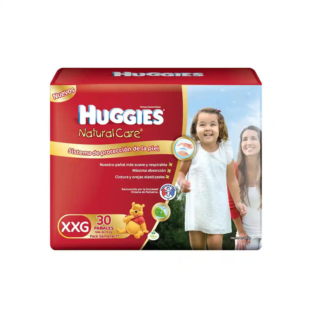 Huggies Panales Natural Care Talla Xxg De 30 Unidades