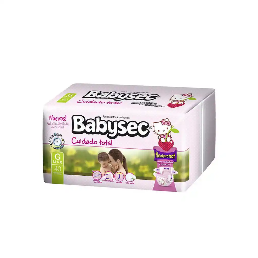 Babysec Panales Cuidado Total Hello Kitty Talla G De 40 Unidade