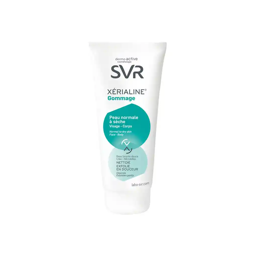 svr: gel exFoliante xerialine para cara y cuerpo 200ml