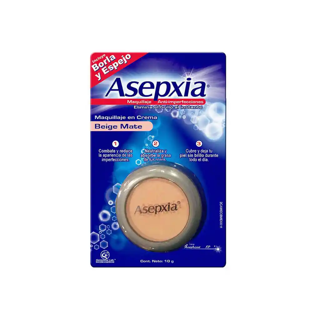 Asepxia: Base Maquillaje Color Beige