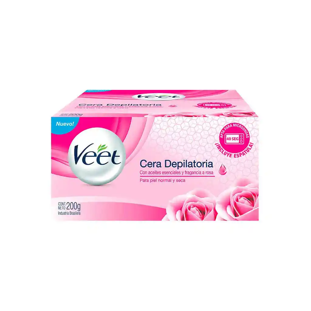 Veet Cera Depilatoria Fragancia Rosas