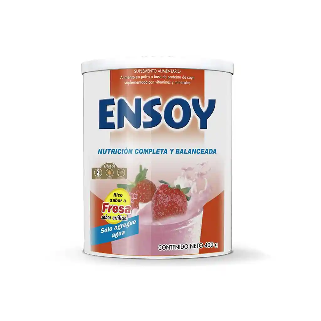 Ensoy Suplemento Alimentario Para Adulto Sabor A Fresas