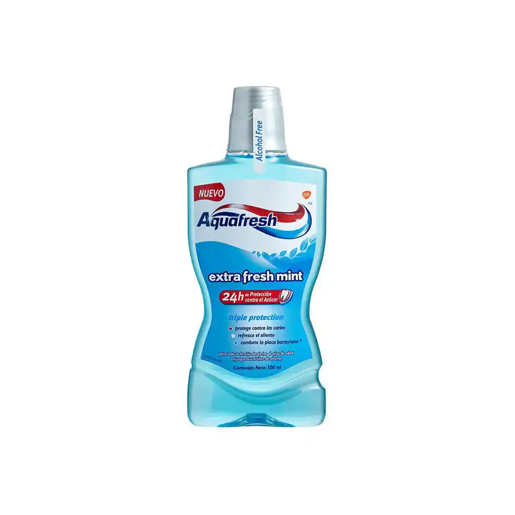 Aquafresh Enjuague Bucal Extra Fresh Mint