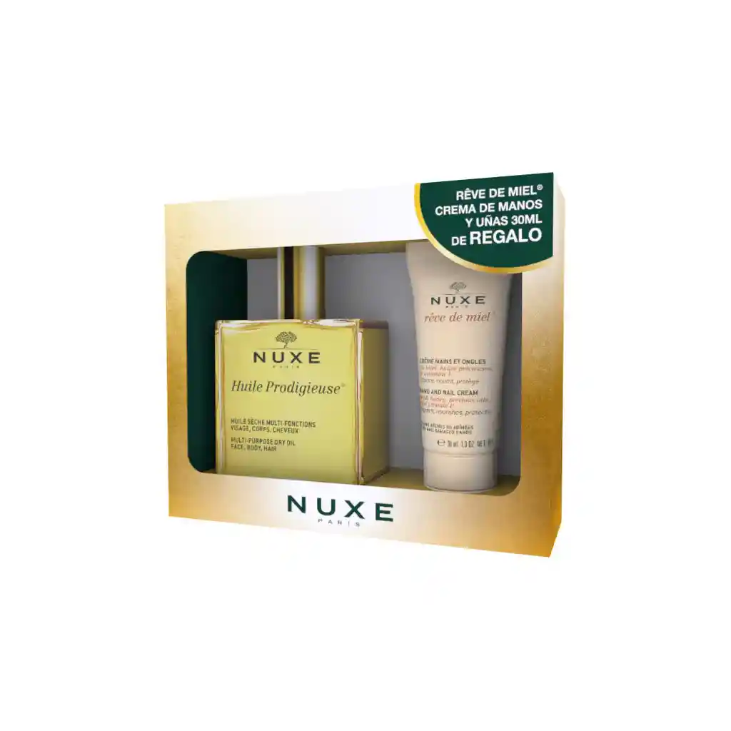 Nuxe: Estuche Con Aceite Para Cabello Y Rostro Y De Regalo Una C