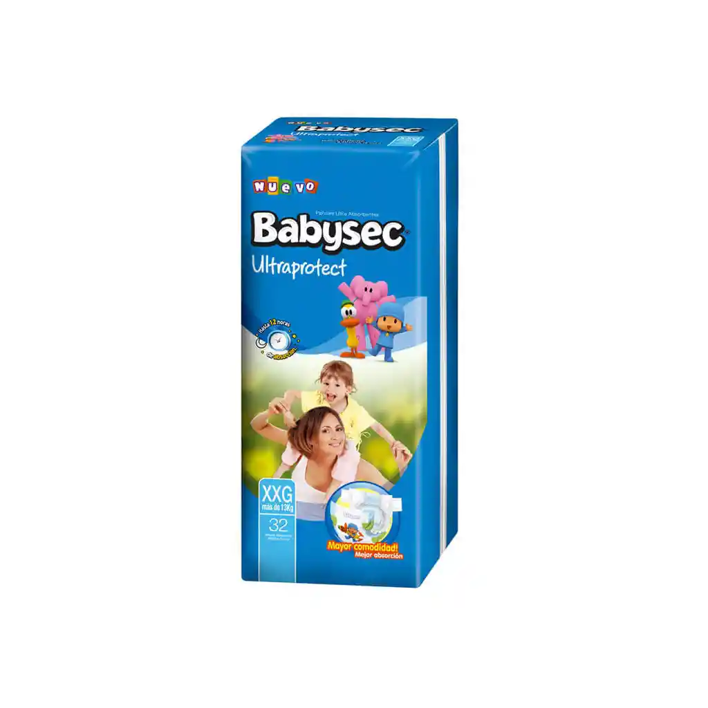 Babysec Panales Ultraprotect Talla Xxg Talla 32 Unidades