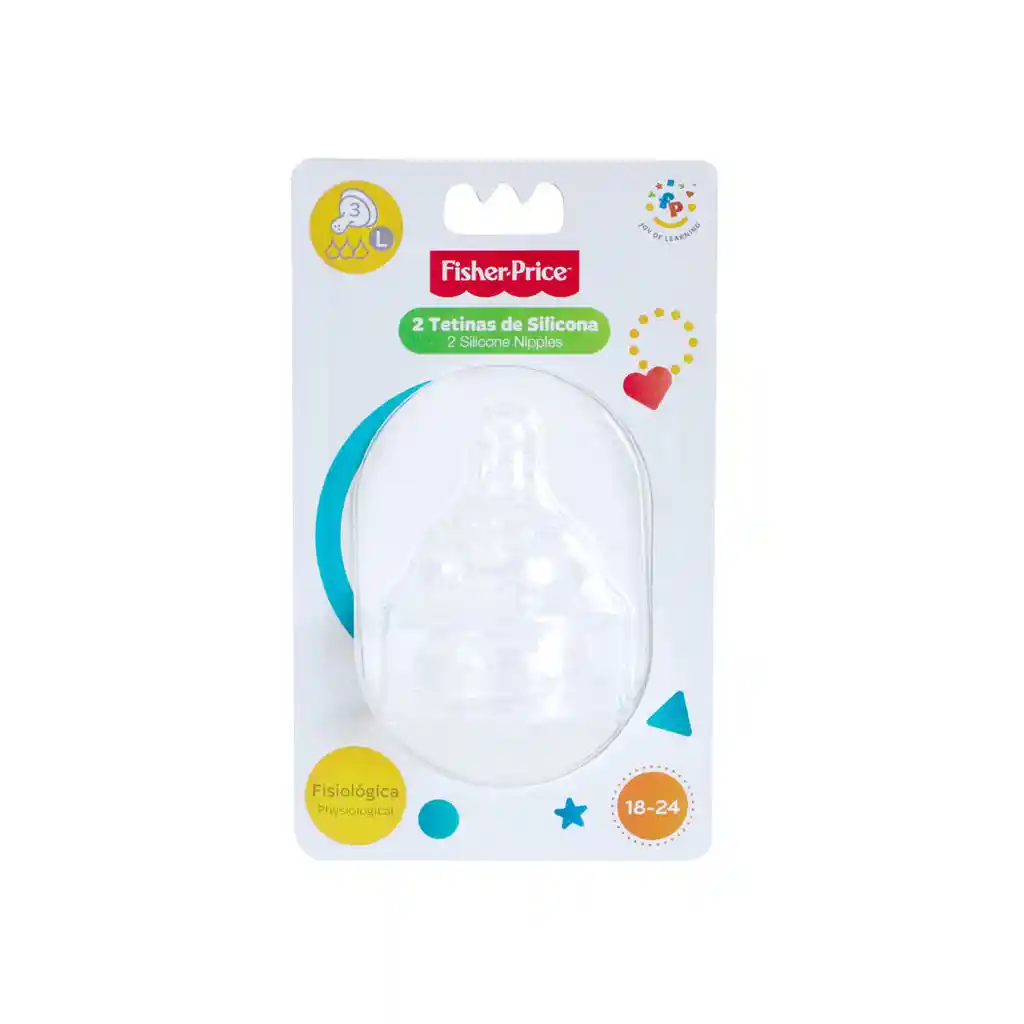 Fisher Price Pack De Tetinas Fisiologicas De 18 A 24 Meses