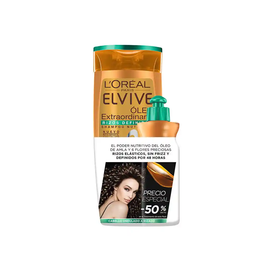 Elvive: Pack Óleo Extraordinario, Shampoo Y Crema Para Cabello R