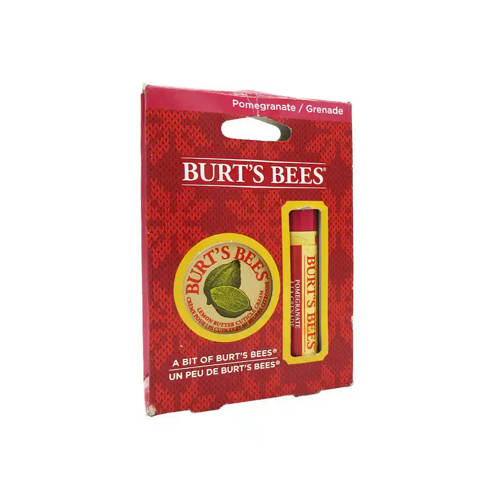 Burt's Bees: pack balsamo labial de granada y crema para cuticul