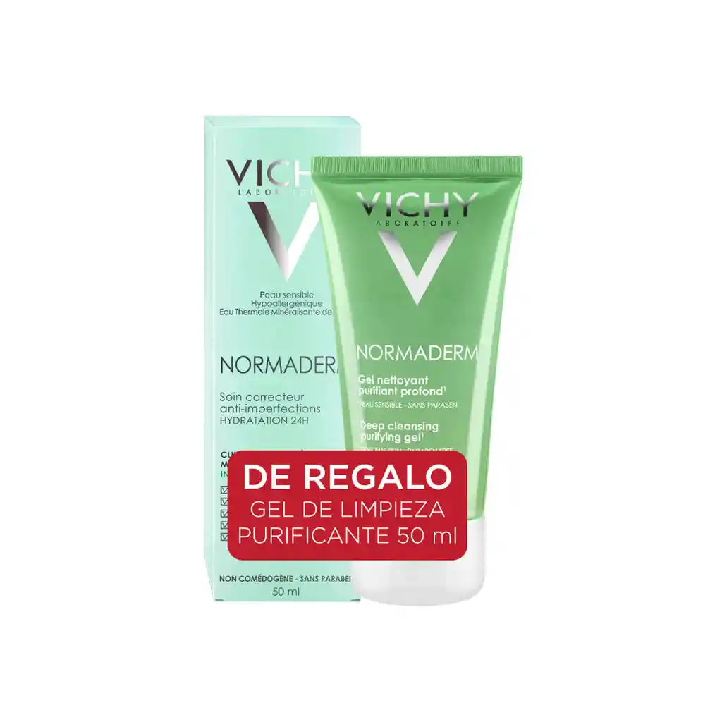 Vichy Normaderm Skin Corrector, Incluye Gel De Limpieza