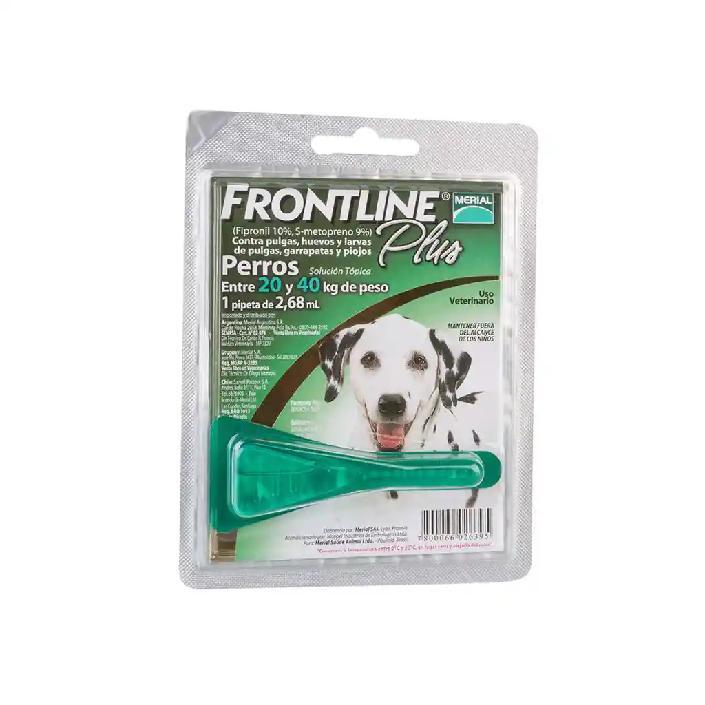 Frontline: Antiparasitario Para Perros De 20 A 40Kg