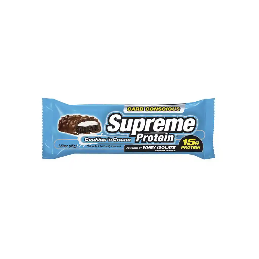 Supreme Protein: Barra De Proteína Sabor Cookies & Cream (15 Gr