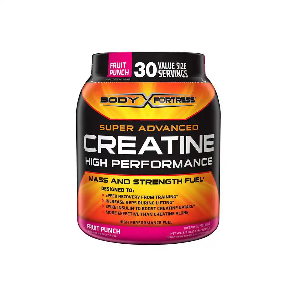 Body Fortress Creatina Hp Fruit para Mayor Rendimiento Y Masa Muscular